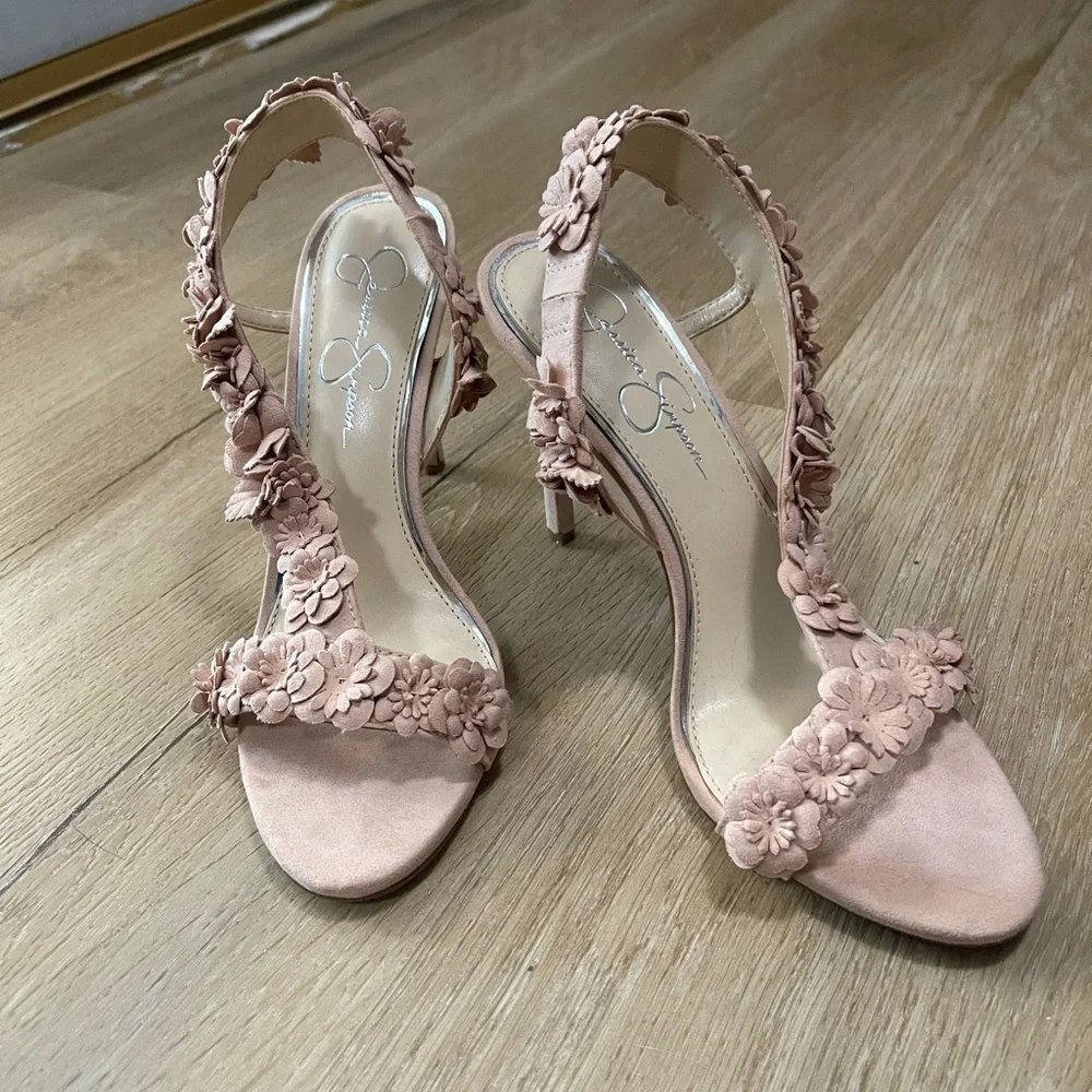 Jessica Simpson “Jessin” Pink Floral Women's Heels - Picture 1 of 6